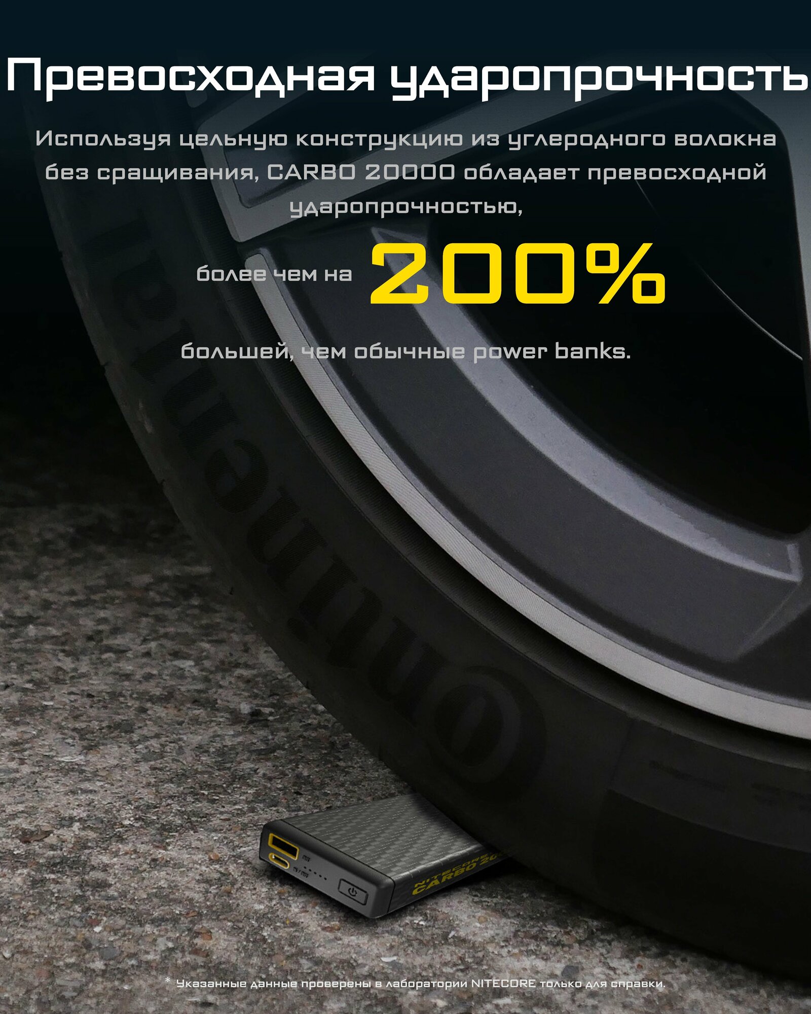 Зарядное устройство NITECORE CARBO NB20000 Power Bank с быстрой зарядкой из углеродного волокна — фото 20