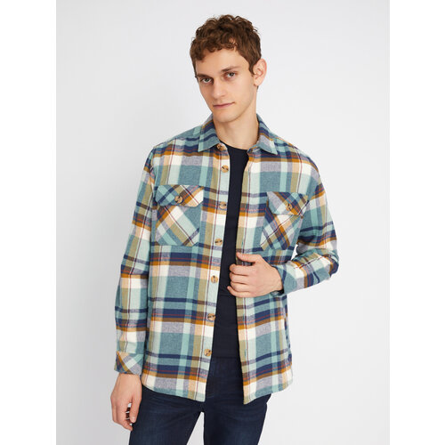 фото Рубашка zolla, размер xl, бирюзовый