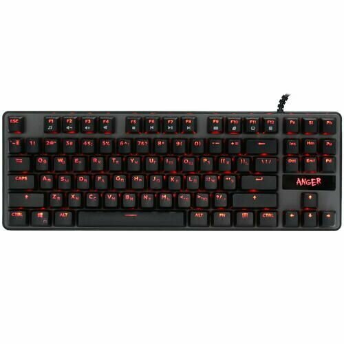 Клавиатура проводная DEXP Anger TKL, механическая Red, клавиш - 87, USB, черная