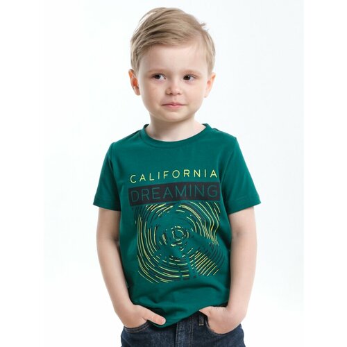 фото Футболка mini maxi, размер 104, зеленый