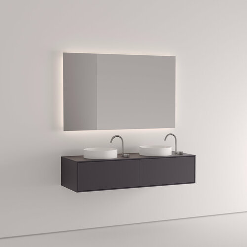 Подвесная тумба под раковину 90 см. Vivomobili GRIGIO BROMO