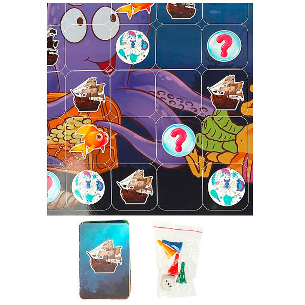 Настольная игра-ходилка Умные игры А рыбка растет! 40 карточек, 250х250х55 см - фото №3