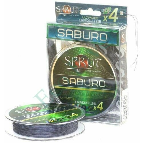 фото Леска плетеная sprut saburo soft ultimate x 4 space gray 0.20 95м