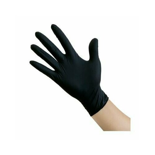 Нитриловые перчатки Aviora, неопудренные, черные, 50 пар