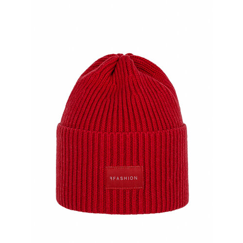 фото Шапка бини ferz, размер 56-58, красный