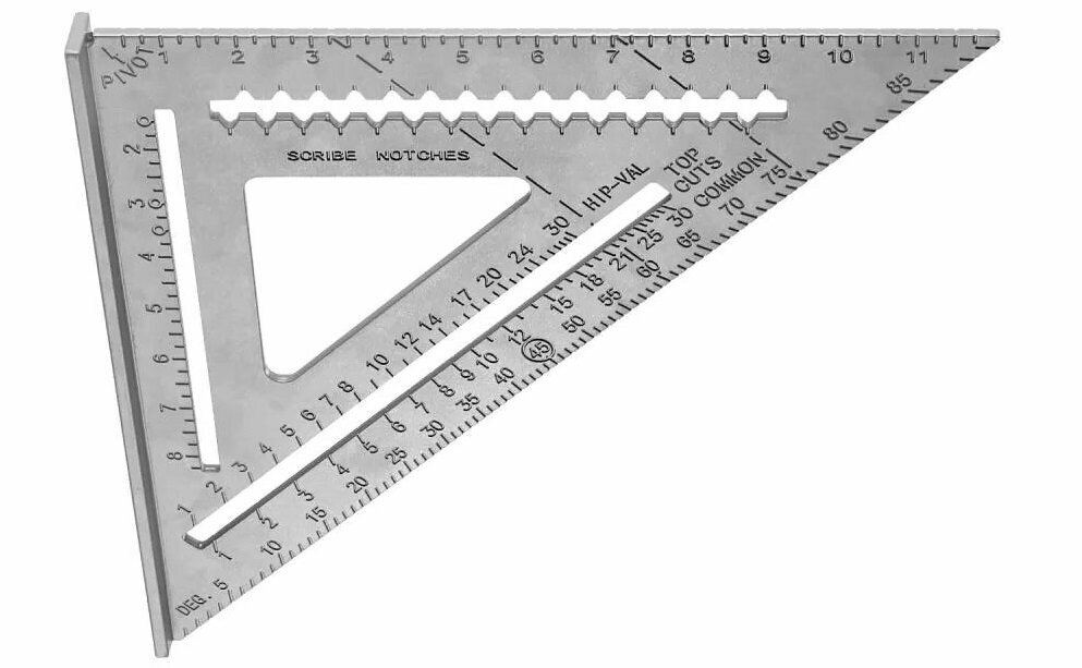 Угольник - линейка универсальная 175х175х254мм
