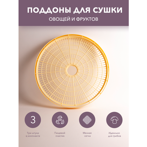 Поддон лоток для сушки овощей и фруктов комплект из 3-х штук к электросушилке-дегидратору Суховей-М 182500₽