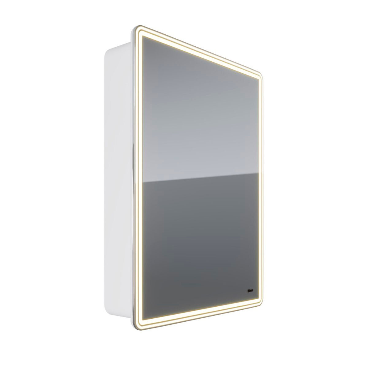 Шкаф зеркальный Lemark ELEMENT 60х80 см 1 дверный петли справа с подсветкой с розеткой цвет корпуса: Белый