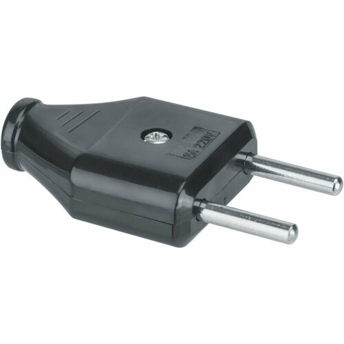 Вилка 61 714 NCA-PL07-6A-X-BL прямая без заземл черн Navigator 61714 130₽