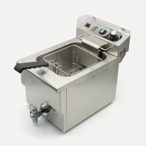 Изображение товара Фритюрница LILOMA FLT 10 с краном, объем 10л, фритюрница профессиональная для кафе, ресторана, электрофритюрница, 3кВт