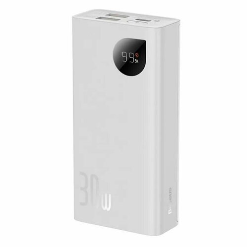 Внешний аккумулятор Baseus Adaman2 Digital Display Fast Charge Power Bank 10000mAh 30W White 409000₽