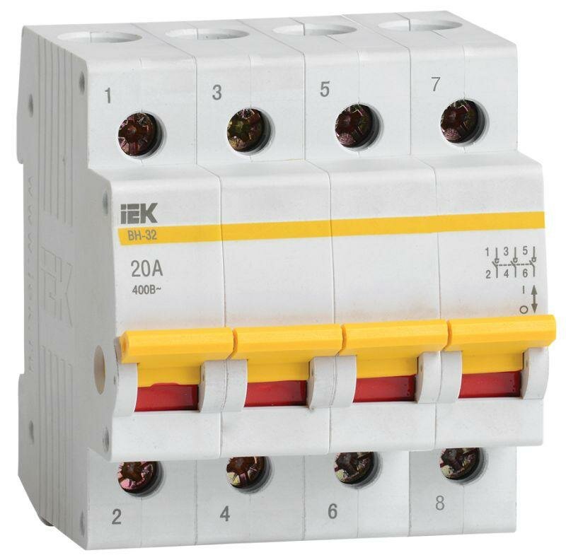 MNV10-4-020 Выключатель нагрузки IEK ВН-32 20А 4П