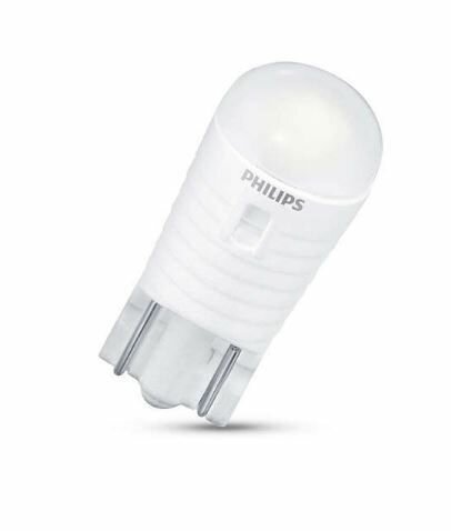 Лампа автомобильная светодиодная PHILIPS T10 LED 6000 K 12V, W5W, 2 шт.