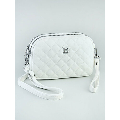 фото Сумка клатч , фактура зернистая, белый adafman