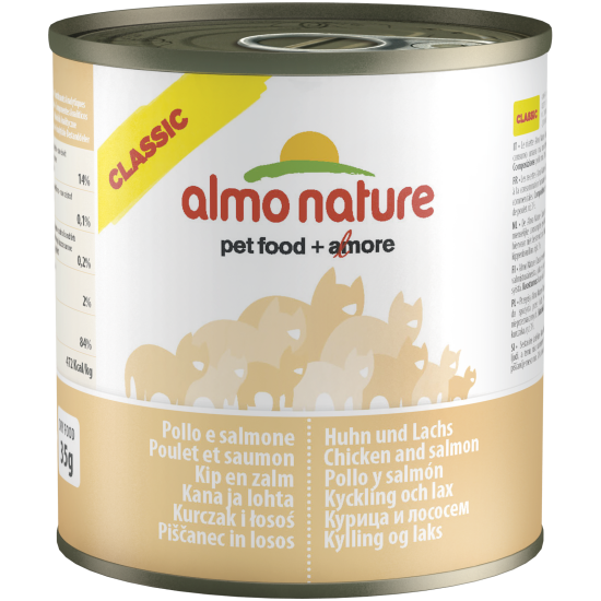 Корм влажный Almo Nature Classic для кошек с Лососем и Курицей 280гр