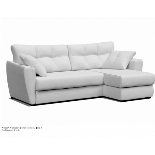 Диван раскладной угловой/Диван-кровать Амстердам еврокнижка, цвет белый