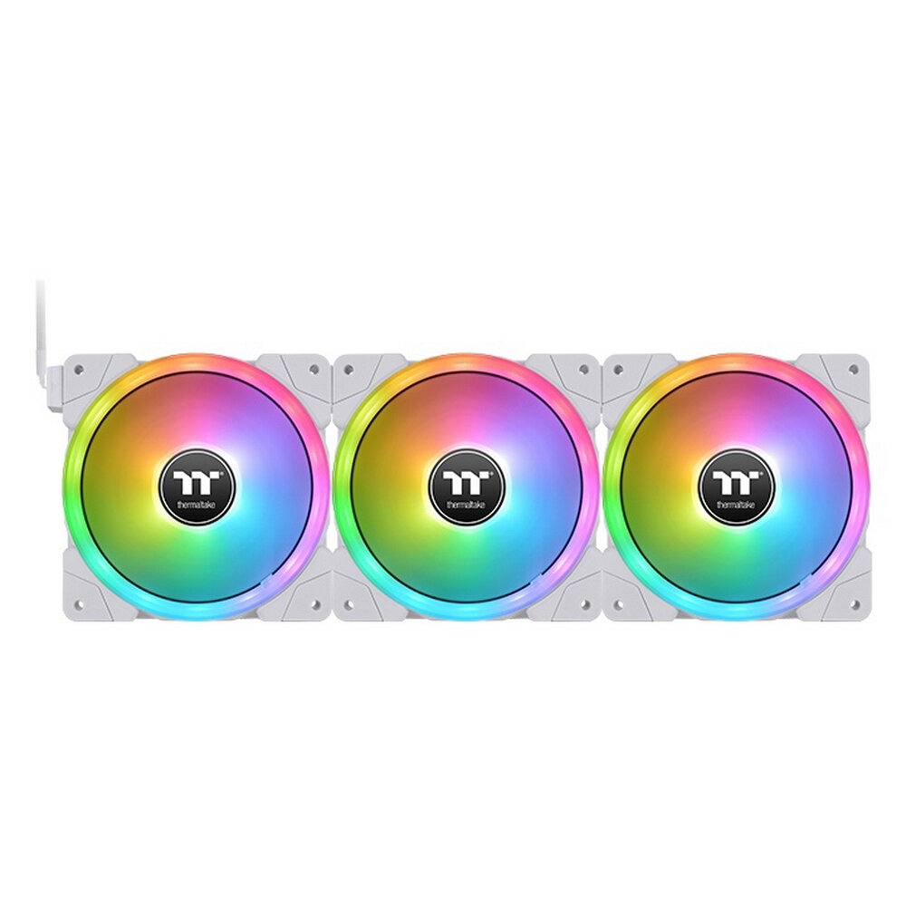 Вентилятор в корпус Thermaltake CL-F162-PL14SW-A SWAFAN EX14 RGB PC Cooling Fan White TT Premium Edition 3 Pack/Fan/14025/PWM 500~2000rpm/magnetic terminal/LED software control/White - фото №3