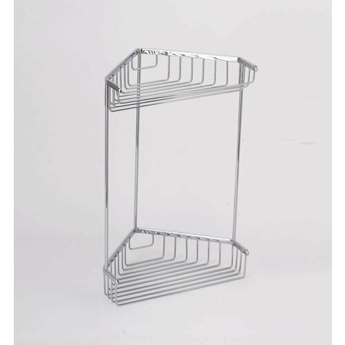 Полка для ванной комнаты двухъярусная угловая