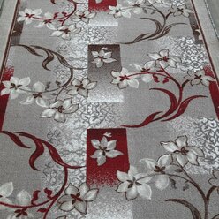 Ковровая дорожка на войлоке, Витебские ковры, с печатным рисунком, 1236_85, серая, 1.1*2 м