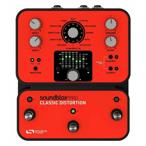 Source Audio SA142 SoundBlox Pro Classic Distortion - Классический дисторшн. Pro версия/корпус алюминий/EQ/БП в комплекте