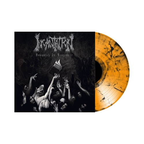 Incantation - Vanquish In Vengeance, 1xLP, Orange / Black Marbled LP dismember like an ever flowing stream 1xlp cyan black marbled lp