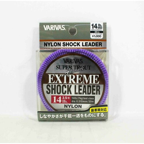 фото Монофильная леска varivas nylon super trout advance extreme shock leader 30m #3.5 14lb 0.31mm