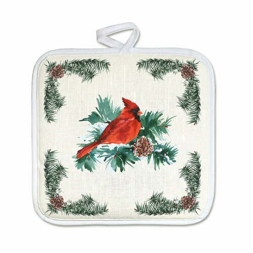 S-CHIEF ПЛ-018 Прихватка Новый год полулён 18 х 18 см Красный Кардинал УТ-0013403 597₽