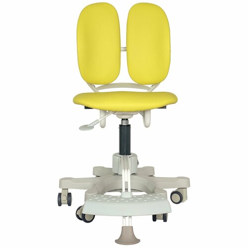 Кресло детское ортопедическое Duorest DuoKids Kids Max DR-289SF 2SEL1 milky - желтое (экокожа)