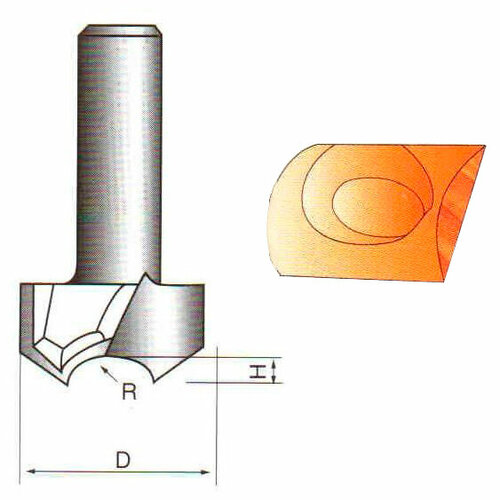 Фреза Globus 1026 R5 пазовая