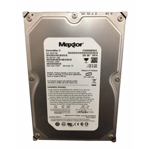 Жесткий диск Maxtor 9DP13F-325 200Gb 7200 SATAII 35 HDD 449000₽