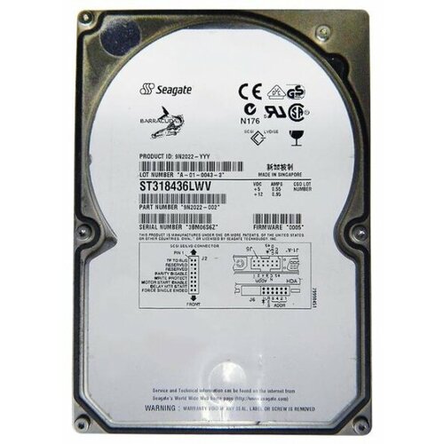 Жесткий диск Seagate 9N2022 184Gb 7200 U160SCSI 35 HDD 3693500₽