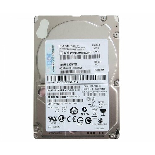 Жесткий диск IBM 45W7455 600Gb SAS 25 HDD 7116500₽