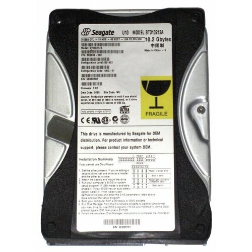 Жесткий диск Seagate ST310212A 102Gb 5400 IDE 35 HDD 270500₽