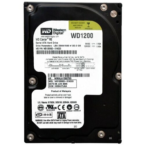 Жесткий диск Western Digital WD1200SD 120Gb SATA 35 HDD 249500₽