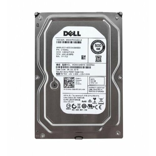 Жесткий диск Dell 01KWKJ 500Gb SATAIII 35 HDD 1035200₽