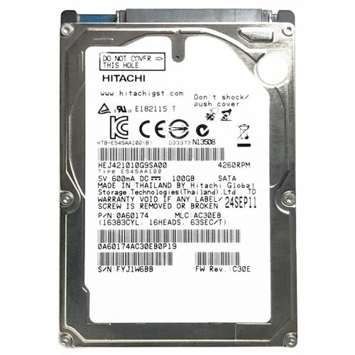Жесткий Диск Hitachi 0A60174 100Gb SATA 25 HDD 302000₽