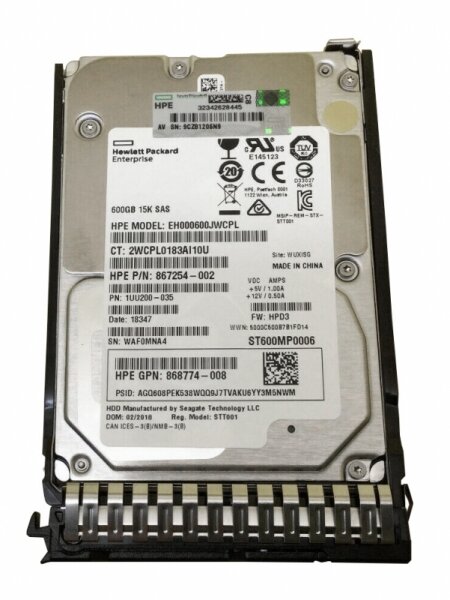 Жесткий диск HP 870757-B21 600Gb 15000 SAS 2,5" HDD