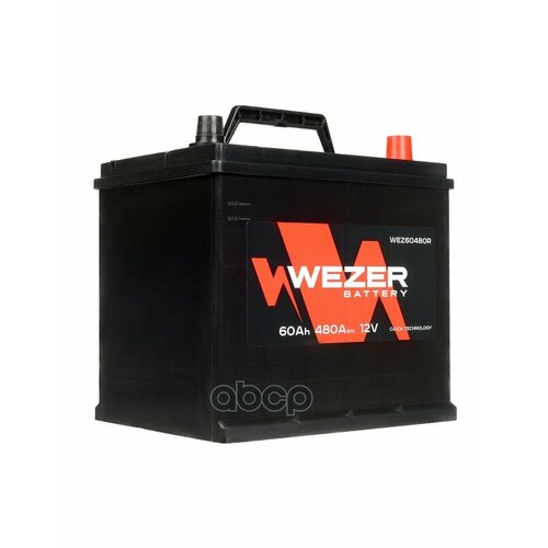 Wez60480r_аккумуляторная Батарея_ 60Ah 480A Jis +Справа 230/179/225 WEZER арт. WEZ60480R