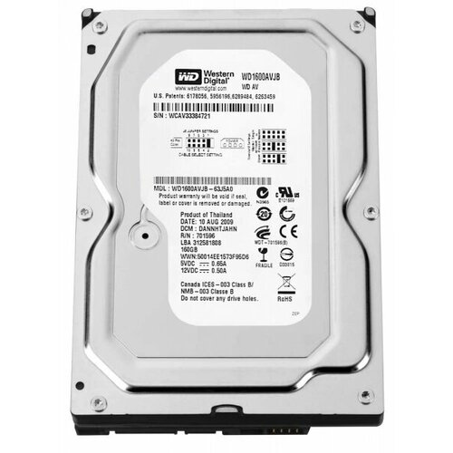 Жесткий диск Western Digital WD1600AVJB 160Gb 7200 IDE 35 HDD 554000₽