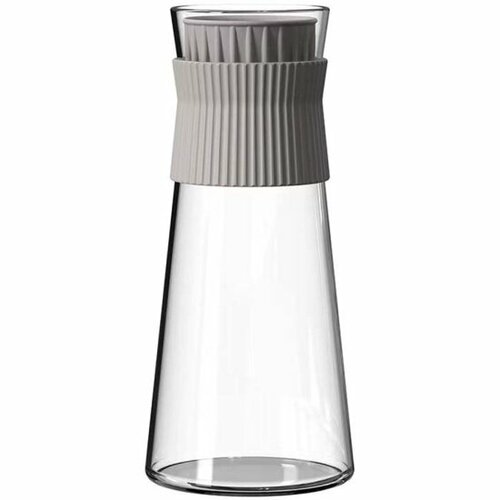 Графин с крышкой KISSKISSFISH Levitate Water Carafe JUG10-U, серый, стекло 1,1л