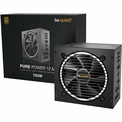 Блок питания для компьютера be quiet Pure Power 12 M 750W ATX 30 80 PLUS Gold LLCSRDC-DC 120mm fan full modular 2081400₽