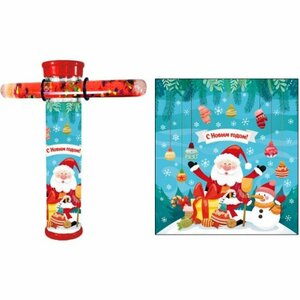 Калейдоскоп Magic Time Дед Мороз и Снеговик, с декоративной подсветкой LED 16x14x3,5 см