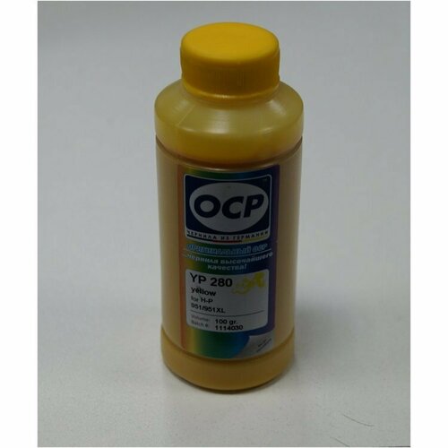 Чернила OCP YP 280 для картриджей HP951Y/ HP951Y XL пигментные Yellow (100мл)