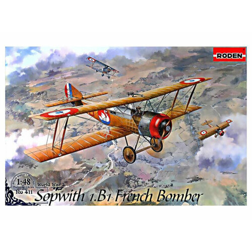 Roden Сборная модель Бомбардировщик Sopwith 1. B1 French Bomber (1:48)