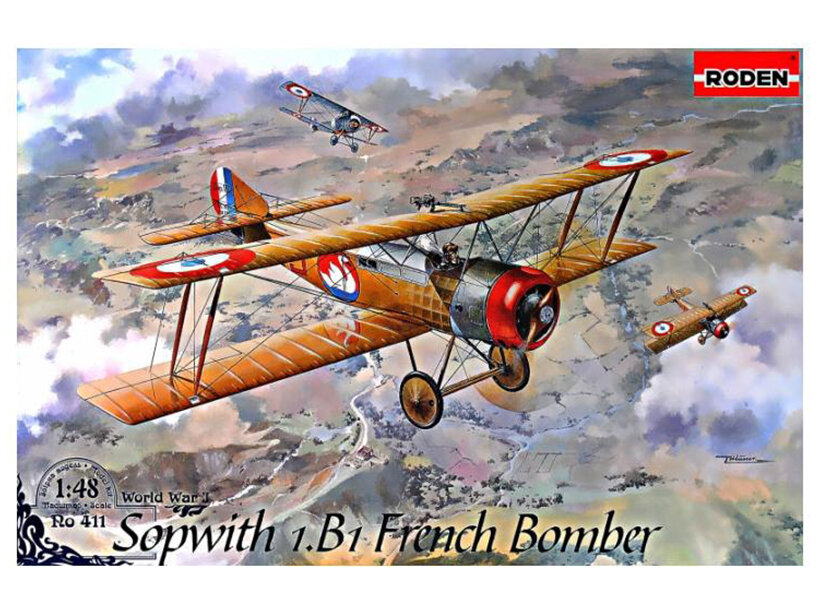 Roden Сборная модель Бомбардировщик Sopwith 1. B1 French Bomber (1:48)