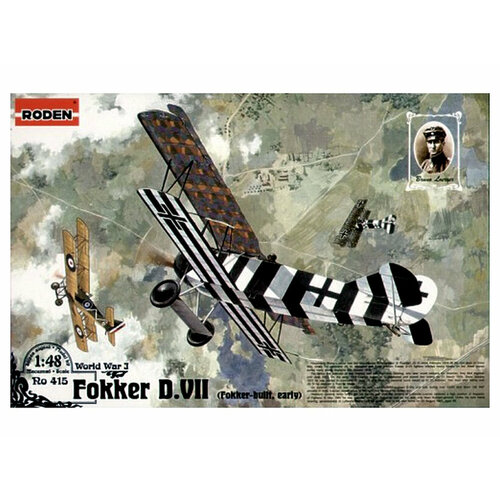 фото Roden сборная модель легкий скоростной истребитель fokker d.vii (fokker-bult, early) (1:48)