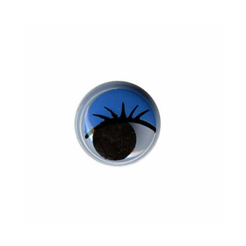 HobbyBe MER-12 Глаза круглые с бегающими зрачками цв. d 12 мм синий