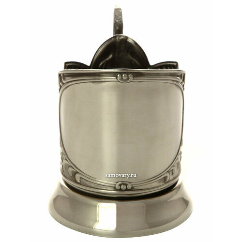 Никелированный подстаканник обезличенный (новая пластина) для нанесения уникальной гравировки Кольчугинский