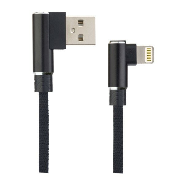 Perfeo кабели Кабель для iPhone, USB - 8 PIN Lightning , угловой, черный, длина 1 м, бокс I4315