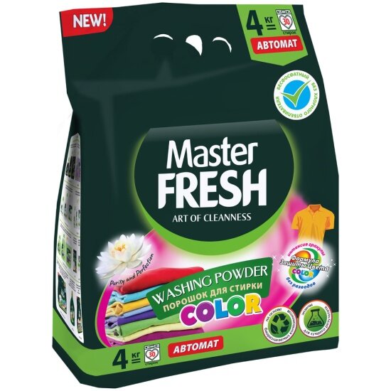 Стиральный порошок Master Fresh COLOR бесфосфатный, с энзимами, 4 кг